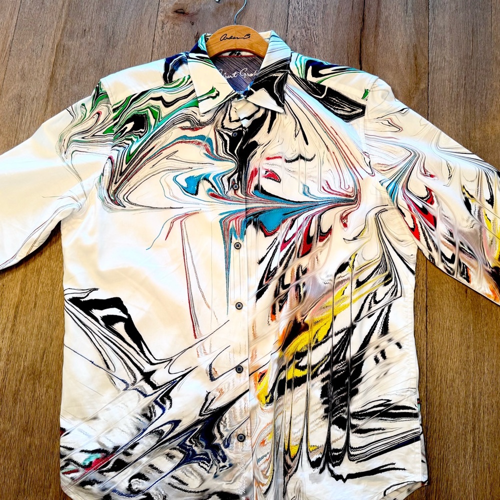 Robert Graham Multicolor Abstract Men's Shirt WORN ONCE!!